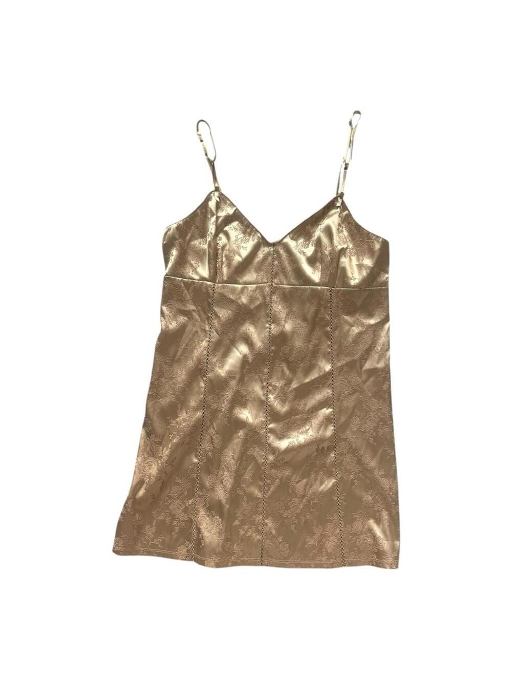 Vintage Victoria’s Secret Gold Satin Slip Dress